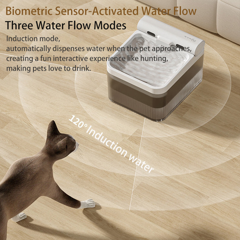 Smart Motion-Sensor Pet Water Fountain 4L - Wireless Automatic Cat & Dog Water Dispenser with Triple Filtration & Quiet Pump