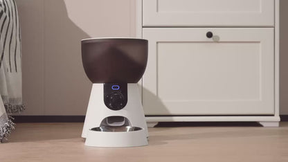 Smart Automatic Pet Feeder with Camera & 5GHz WiFi - 4L Large Capacity App-Controlled Food Dispenser, Stainless Steel Bowl + AC Adapter Included - Dual-Band Connectivity for Cats/Dogs